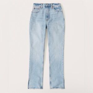 Abercrombie & Fitch Curve Love straight High Rise 90’s jeans